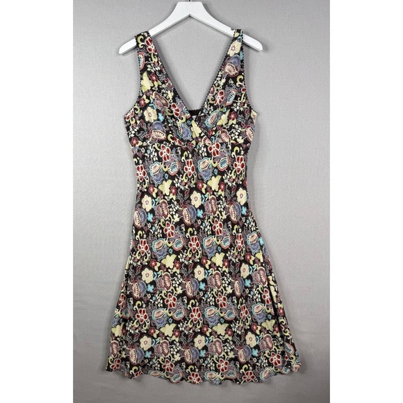 LOFT Dresses & Skirts - Ann Taylor LOFT Y2K Babydoll Dress Womens 10 Brown Floral Paisley Whimsigoth